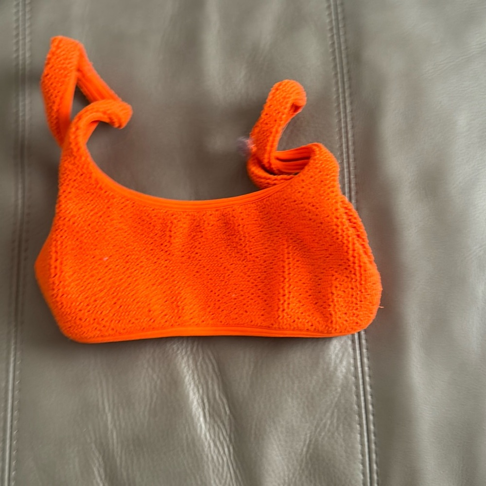 Bright orange bikini top